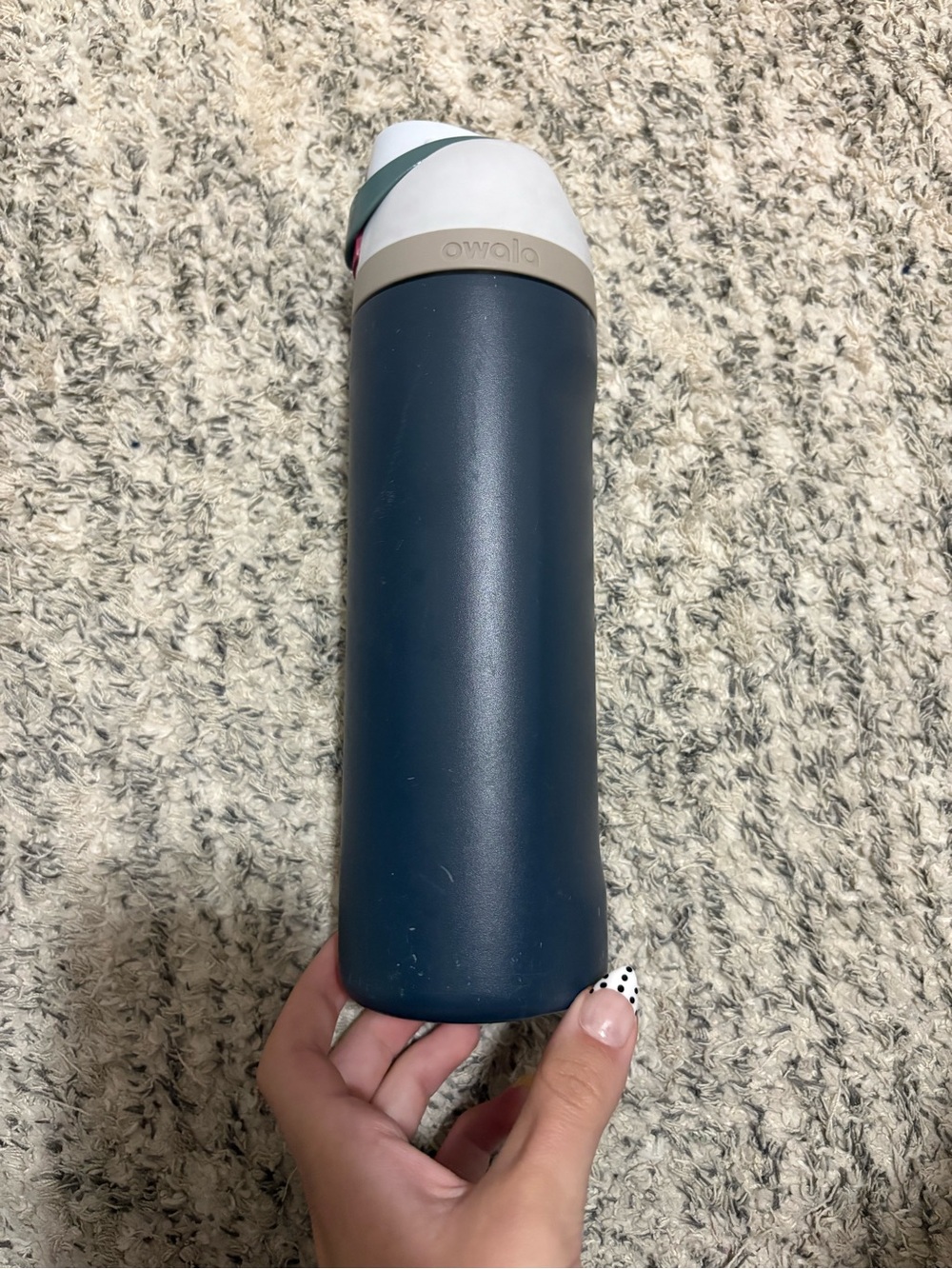 Navy Owala water bottle